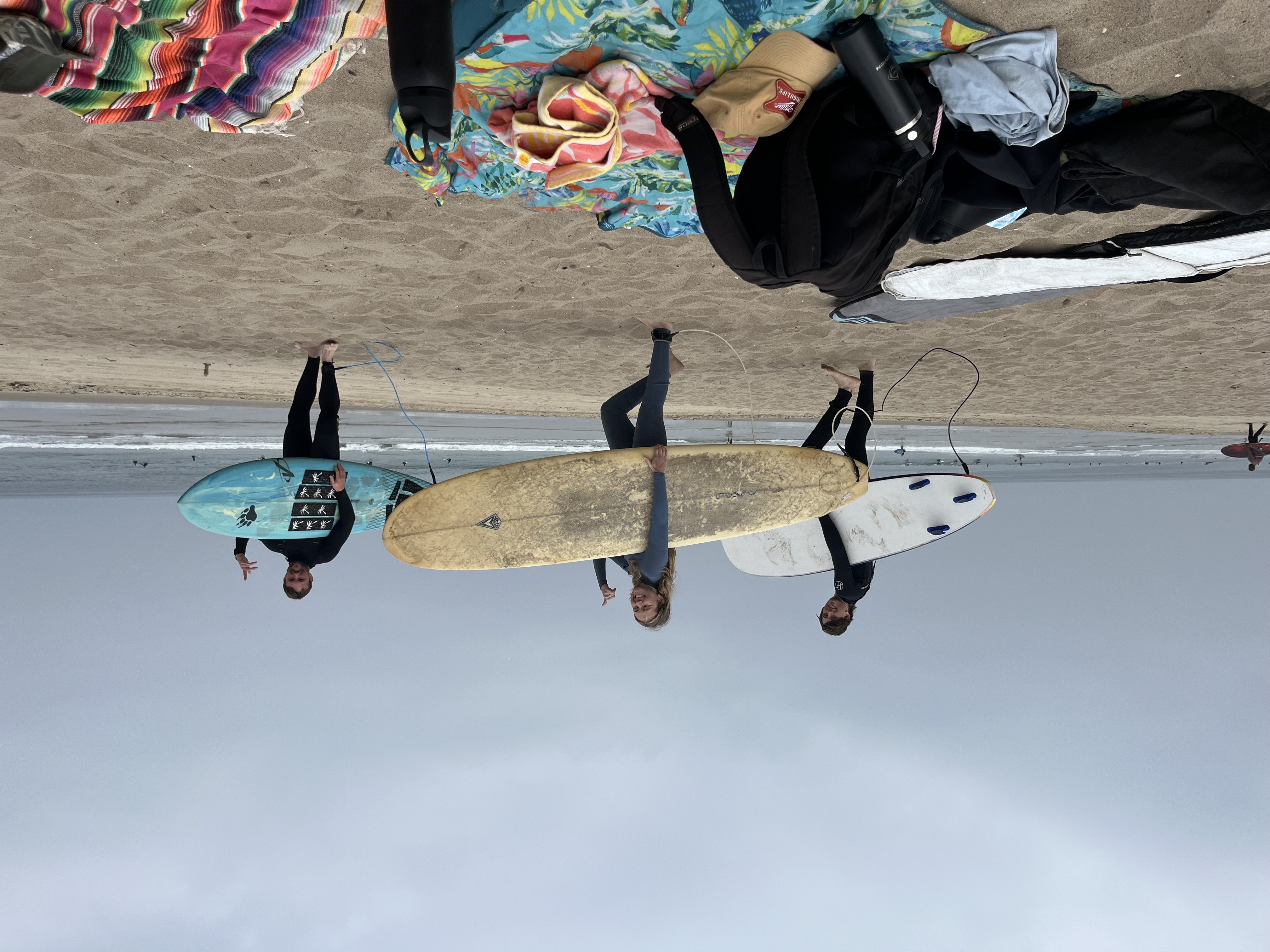 Lauren, Brawley, Dakota — shaka, surf